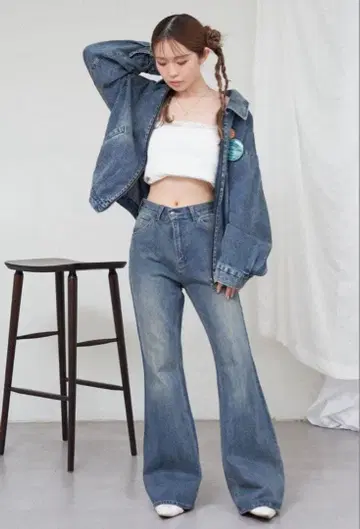 RAY CASSIN [허리 조절 가능] 플레어 데님 팬츠