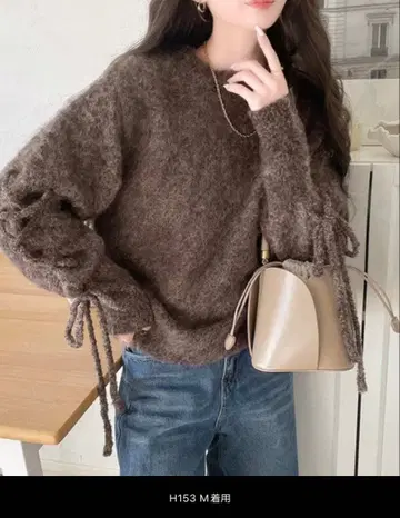 classicalelf 소매 레이스업 캔디 슬리브 니트 L [ 완판템 ]