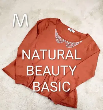 살몬 핑크 NATURAL BEAUTY BASIC 페플럼 니트