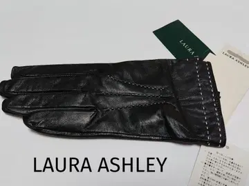 로라 애슐리 블랙 가죽 장갑 천연 가죽 19cm