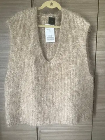 spick&span 알파카 혼방 니트 베스트 F 베이지 택 포함 새상품