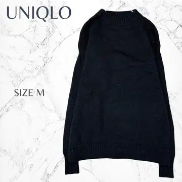 유니클로 모드 울 캐주얼 긴팔 미들 게이지 모크넥 스웨터 M
