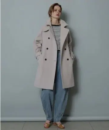 택 포함 CADUNE 스탠드 카라 코트