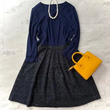 새상품급 미쉘클랑 도킹 원피스 네이비