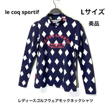 le coq sportif 여성용 골프웨어 모크넥 셔츠 L