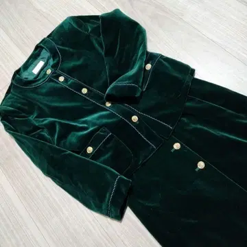 다크 그린 벨벳 셋업