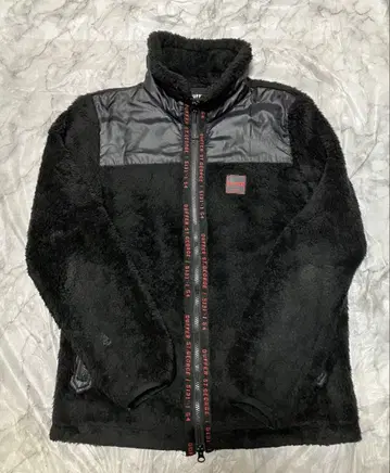 duffer 블랙 플리스 보아 자켓 하이넥 M 사이즈