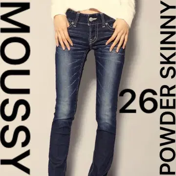 MOUSSY D/BLU POWDER SKINNY 마우지 스키니 데님 26