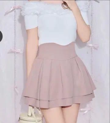 미셸 마카롱 슬림 레그 스커트 더스티 핑크 xs