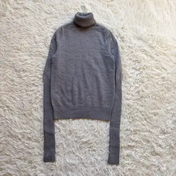 새상품급 VONDEL 폰델 플레이 리브 터틀넥 니트 그레이 S