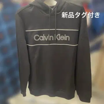 캘빈클라인 블랙 후드 부착 후드티 속기모 캘빈클라인