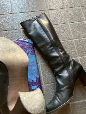 천연 가죽 롱 부츠 23.5