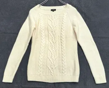 TALBOTS PETITES 캐시미어 100% 스웨터 케이블 니트 긴팔