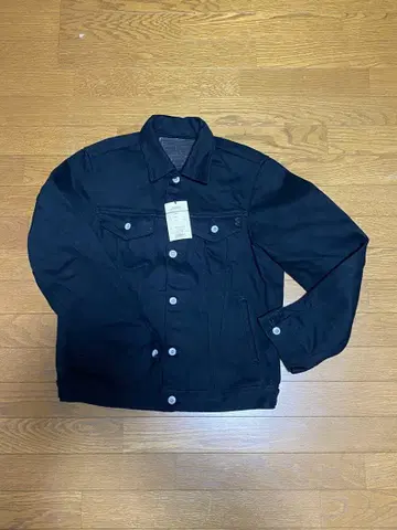 IRON HEART 9526J 21oz 블랙 데님 트래커 자켓 L