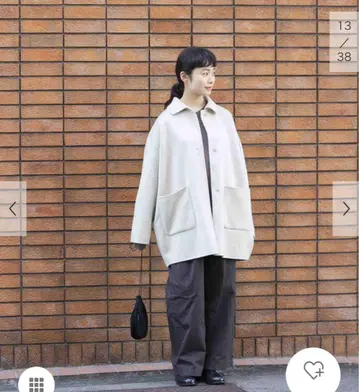 카구레 울 스텐 칼라 숏코트