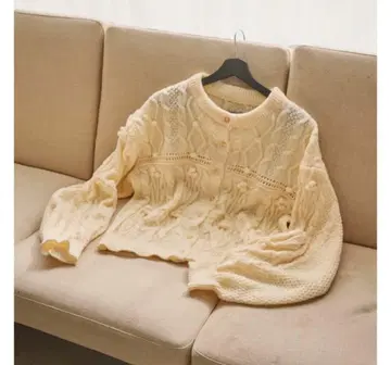 idem 이뎀 팝콘 케이블 니트 가디건