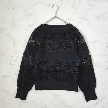 컨디션 최상 아나이 레이스 보더 풀오버 블랙 38