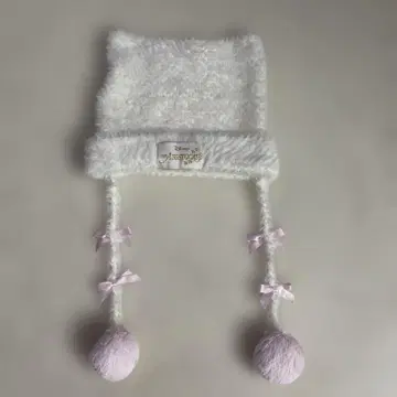 디즈니 마리 니트 모자 화이트 팬캡