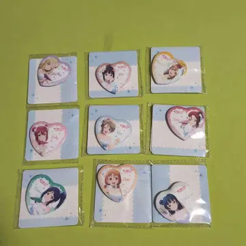 모리 판타지 한정판 러브 라이브 선샤인 하트형 캔뱃지 9종 세트