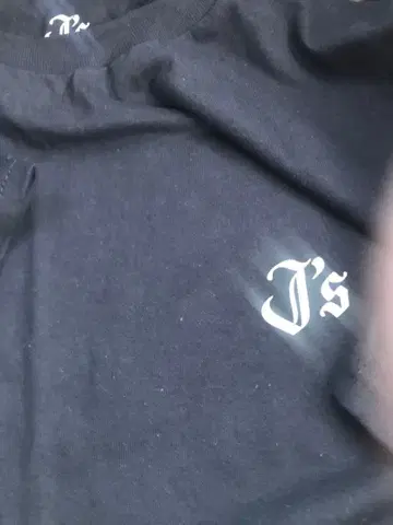 JSF J s XLARGE 카모플라쥬 로고 블랙 T셔츠