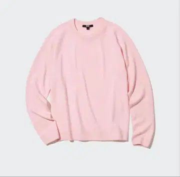 UNIQLO 3D 캐시미어 크루넥 스웨터 M 핑크