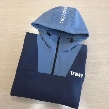 TFW49 CARBOAD MATERIAL 하프 지퍼 반팔 후드티