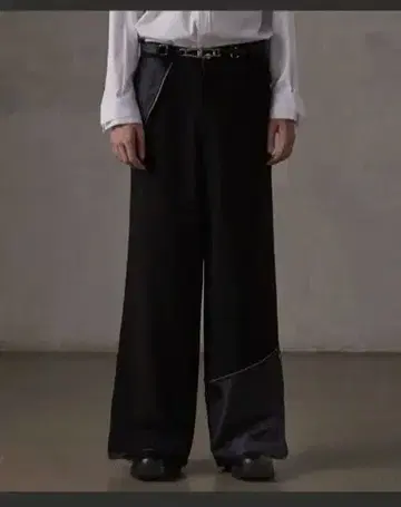 [ GRANCY ] 리버스 레이어드 디자인 슬랙스