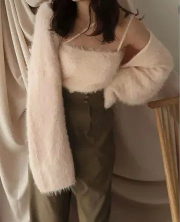 mideal shaggy knit ensemble