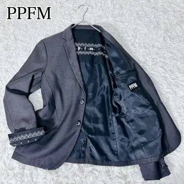 PPFM 테일러드 자켓 안쪽 올 패턴 캐주얼 슬림 L 사이즈 그레이