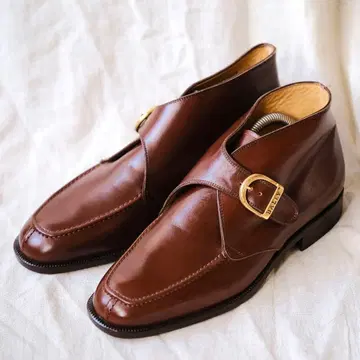 새상품급 BALLY 발리 몽크 스트랩 조지 부츠 DENORO 브라운 39