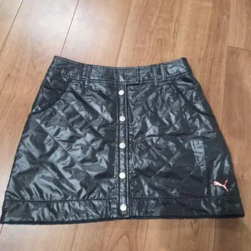푸마 퀼팅 스커트 카키 골프 블랙