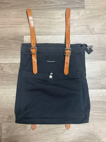 marimekko 블랙 캔버스 백팩