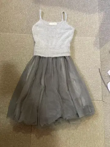 snidel 그레이 슬리브리스 무릎 기장 원피스