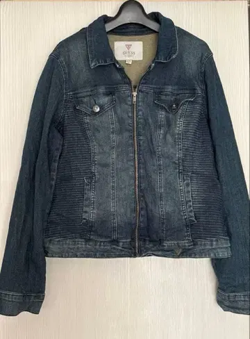 GUESS 다크 데님 자켓 XL 여성용