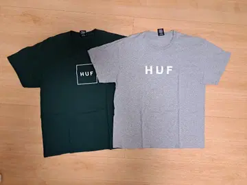 HUF 티셔츠 2개 세트 다크 그린 그레이