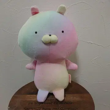 우사마루 그라데이션 핑크 곰 봉제 인형