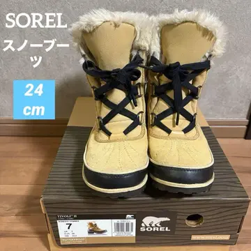 SOREL 소렐 스노우 부츠 티볼리 24cm 베이지 방한 울트라 웜
