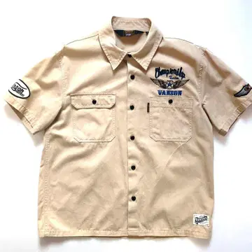 Vanson 자수 셔츠 90s Boston 택 완비품