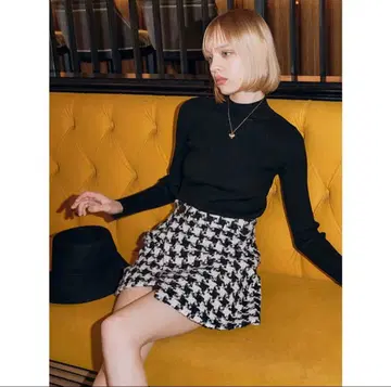 eimy 이스토아르 하운드 투스 미니 스커트