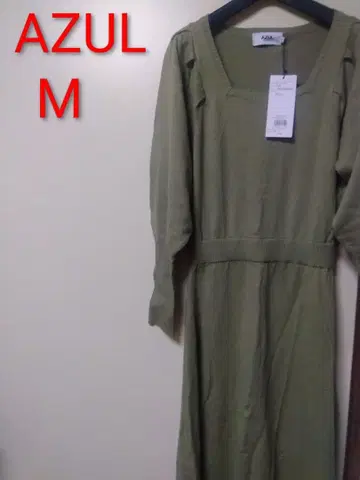 택 포함 새상품 AZUL 카키 니트 롱 원피스 M