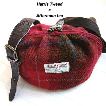 해리스 트위드 애프터눈 티 콜라보 숄더백 체크 무늬