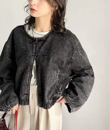 [ classical elf ] 더블 지퍼 데님 자켓 새상품