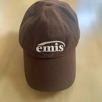emis 캡 브라운 로고캡