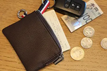 브라운 가죽 키케이스 코인 케이스