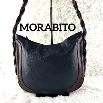 새상품급 모라비토 숄더 백 네이비 크림슨 컬러 가죽