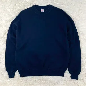 [90s] USA제 저지 블랭크 맨투맨 무지 XL 네이비 다크 네이비