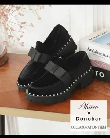 완판템 Akiron x Donoban 펄 리본 로퍼 M 벨로아