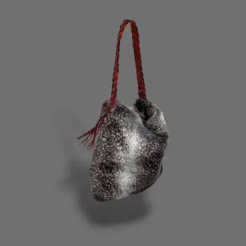 Fake fur shoulder bag