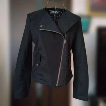 컴시즘 블랙 더블 라이더 자켓