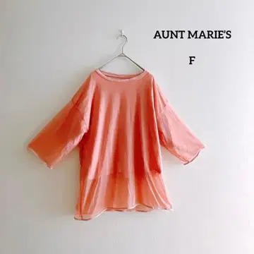 [ AUNT MARIE'S ] 비침 메쉬 상의 핑크 루즈핏 F 사이즈